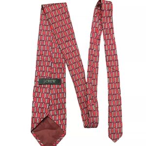 J. Crew Red Patterned Men's Tie‎